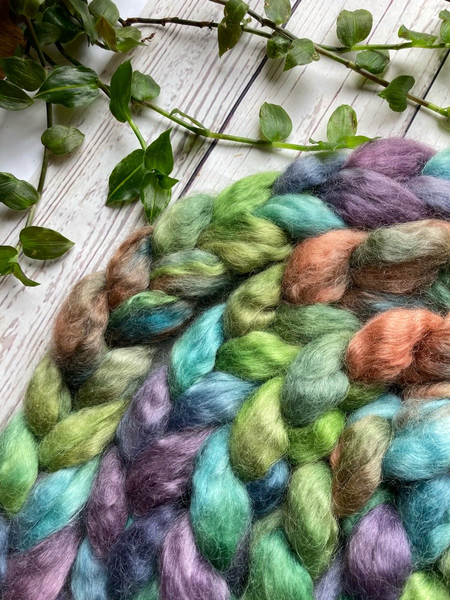 White Teeswater Spinning fibre 100g Sparklefrost