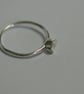 Silver Ring with Dainty Rose,  size O - Image 4