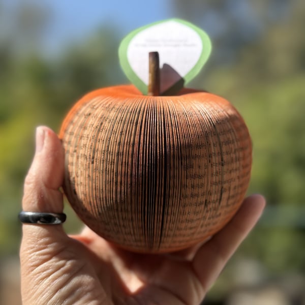 Personalised Peach Gift – Handmade Paper Fruit Sculpture