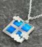 Enamel Pendant, cloud pendant, through the window, enamel jewellery, enamel,  - Image 4
