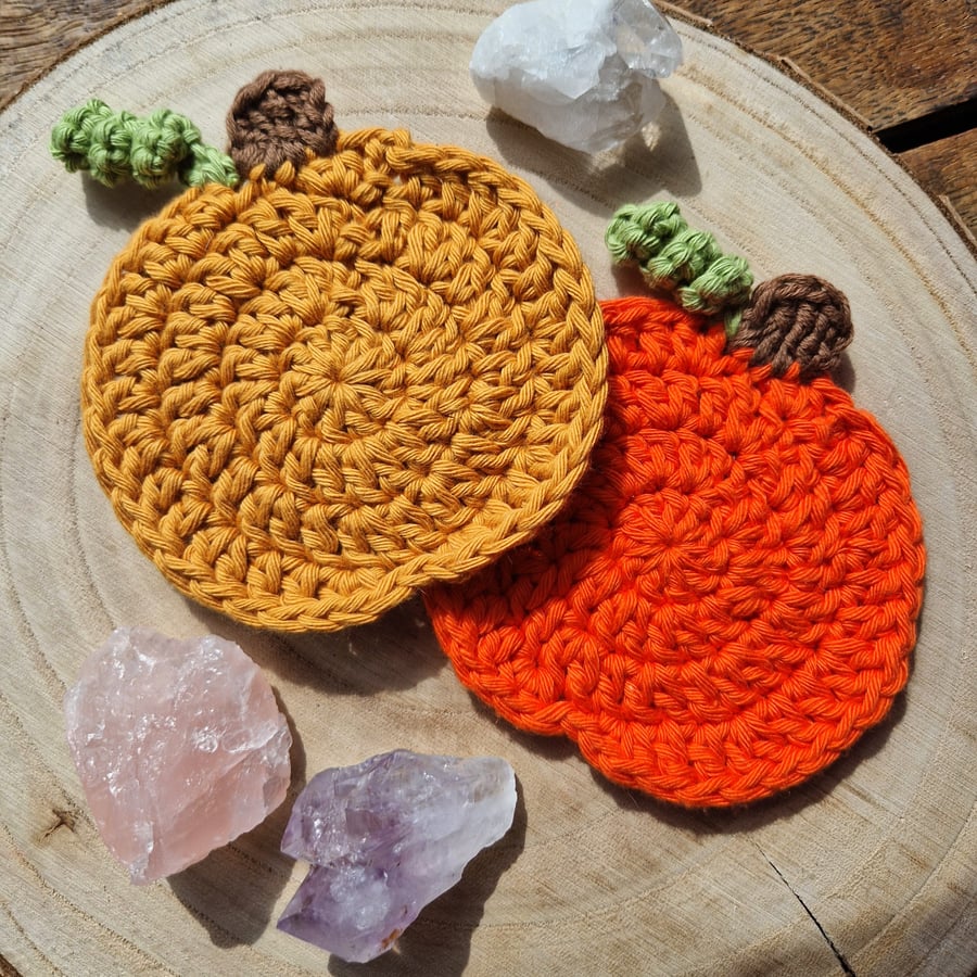 Pumpkin Coasters, Halloween Coaster, Halloween Decoration, Autumn Decor