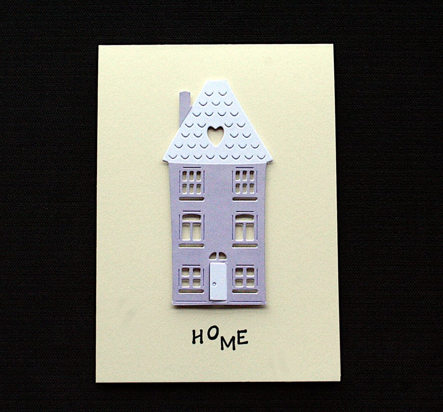 Lilac Home - Handcrafted New Home Card - dr21-0031