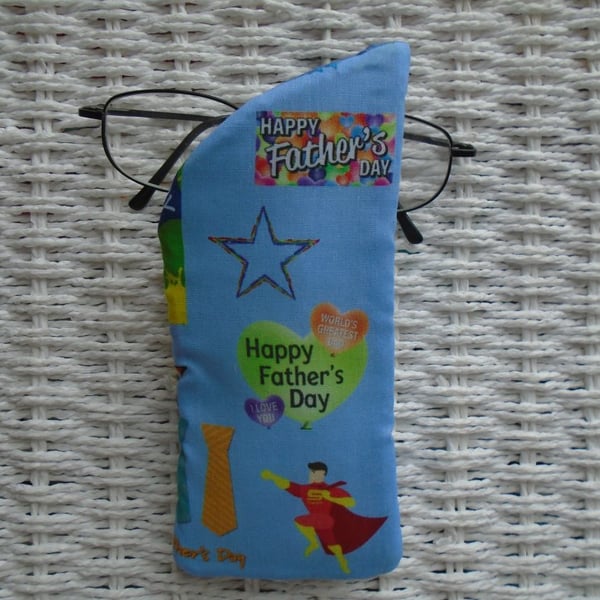 Happy Father's Day Glasses Case Lined & Padded 