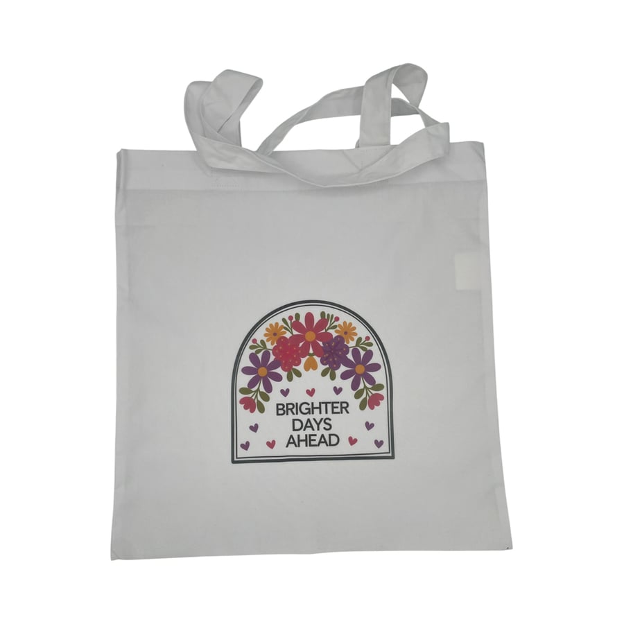 Retro Flower Inspirational  Tote Bag