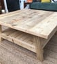 Scandi Style Coffee Table Reclaimed Wood THE MALMO - Image 4