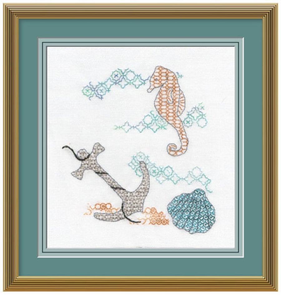 Blackwork Embroidery Kit - Under the Sea