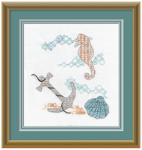 Blackwork Embroidery Kit - Under the Sea