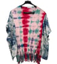 One of a Kind Upcycled Tie Dye Boho Festival Top Cottagecore Fairy Hippie TShirt
