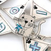 'I love my cat' Miniature Bunting
