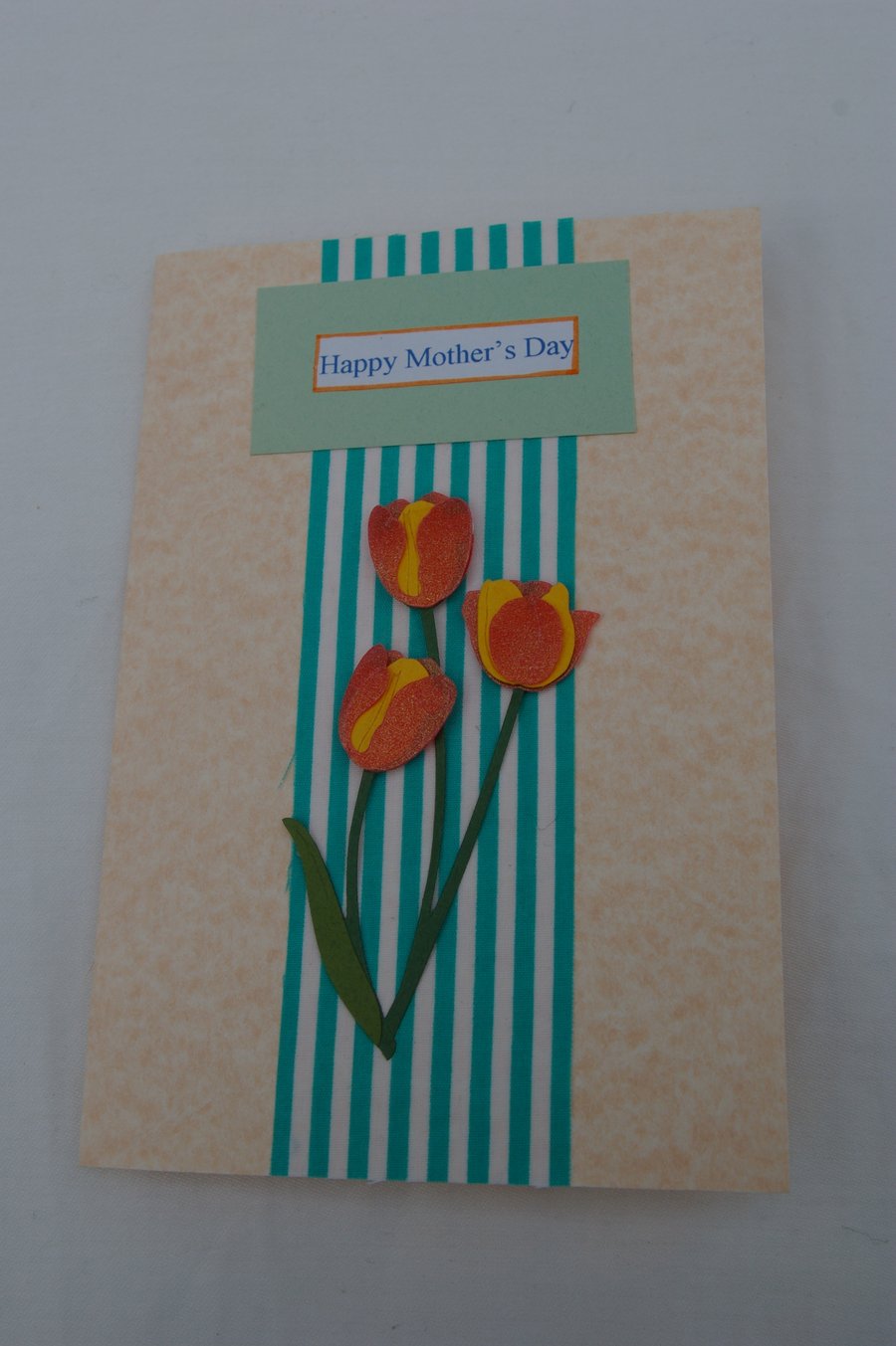 Hand Made Mother's Day Card - Tulips