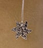 Star necklace with spiral pattern, pure silver  - Image 1