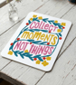 Collect Moments Not Things Illustrated Postcard – A6 Inspirational Quote