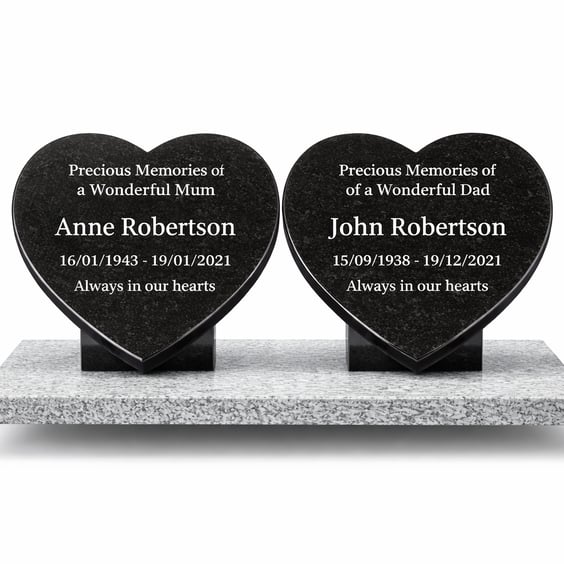 Memorial Grave Stone  Flat Granite Cemetery Headstone Personalised Grave Plaque