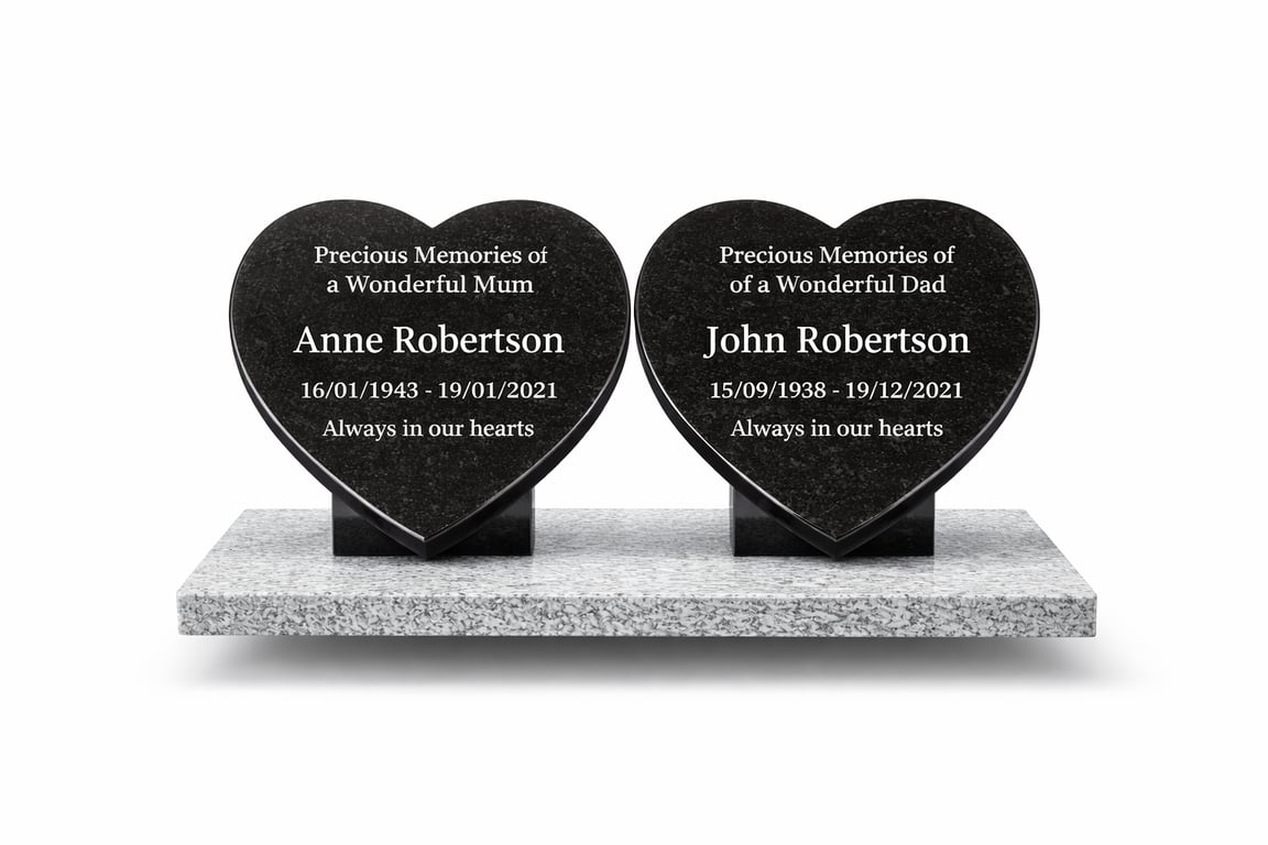 Memorial Grave Stone  Flat Granite Cemetery Headstone Personalised Grave Plaque