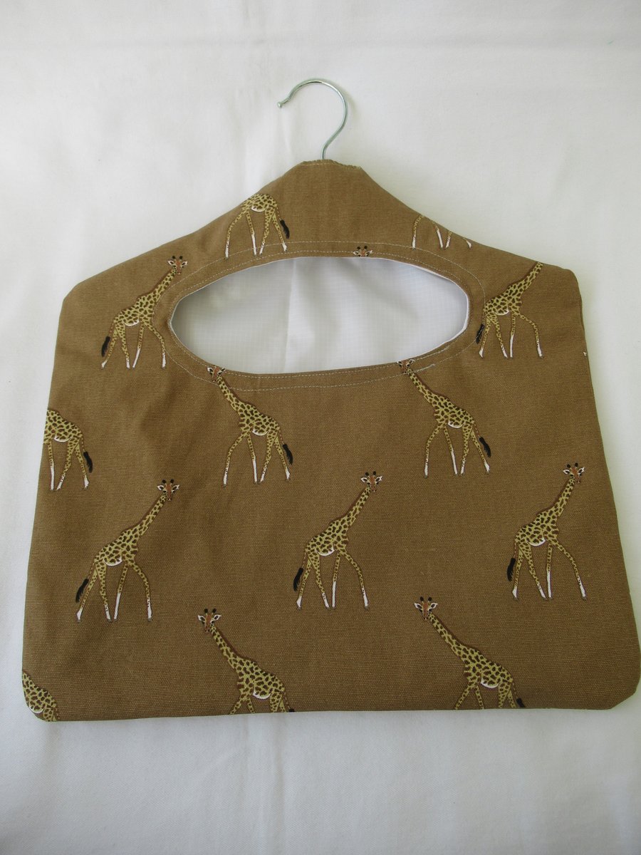 Giraffe themed Hanging Style Peg Bag, Handmade from Sophie Allport's Fabric