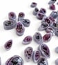 50g purple streaky petal murrini made with Bullseye 90coe glass