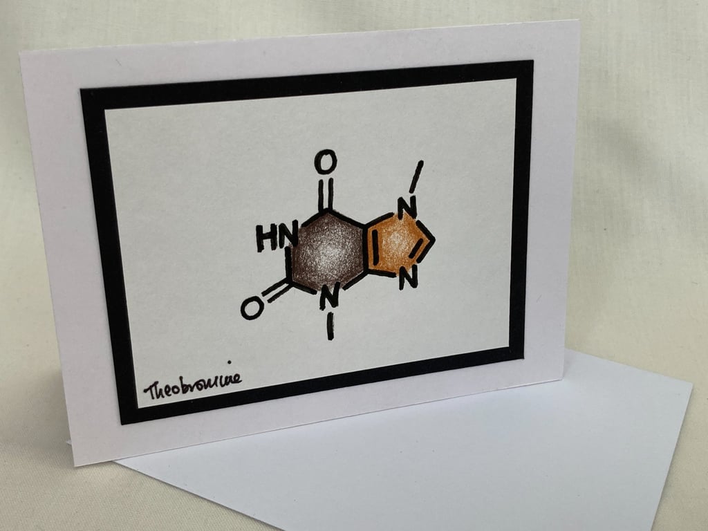 Theobromine small greetings card