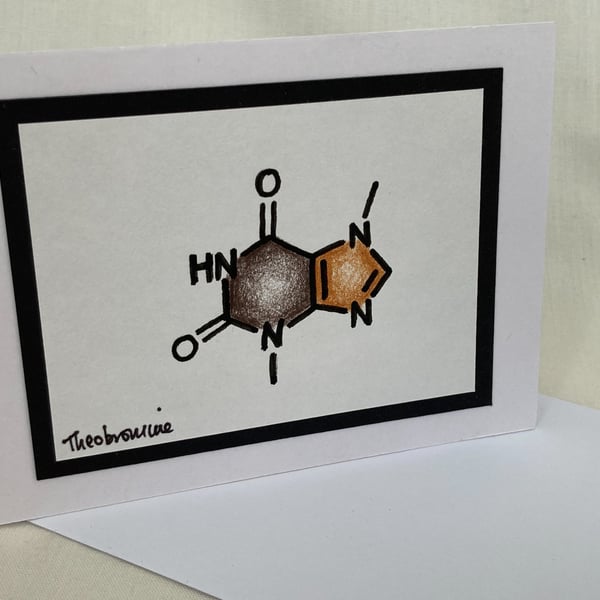 Theobromine small greetings card