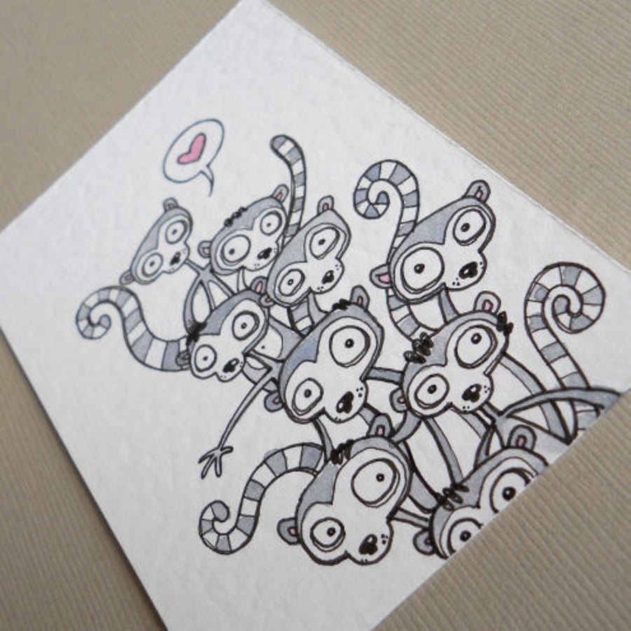 ACEO heap o' lemurs