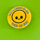 Comparison is the thief of joy badge, pocket pebble, magnet or keyring
