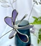 Stained Glass Flower - Handmade 3D Honeysuckle - Silver Finish - Image 1