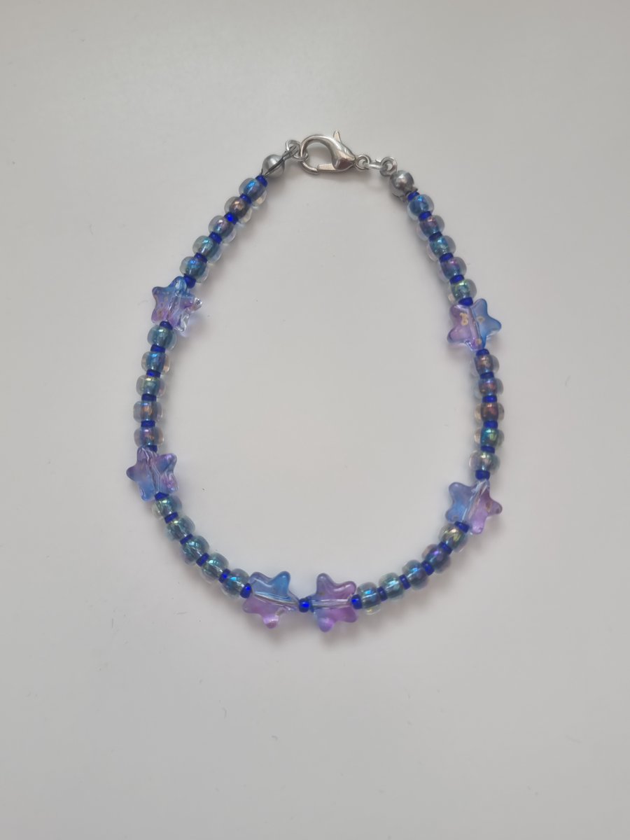 blue and purple star bracelet
