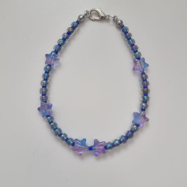 blue and purple star bracelet
