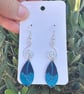 Recycled tin and silver earrings  - Image 3
