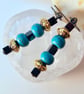 Hematite And Turquoise Earrings - Handmade In Devon - Seconds Sunday - Image 7