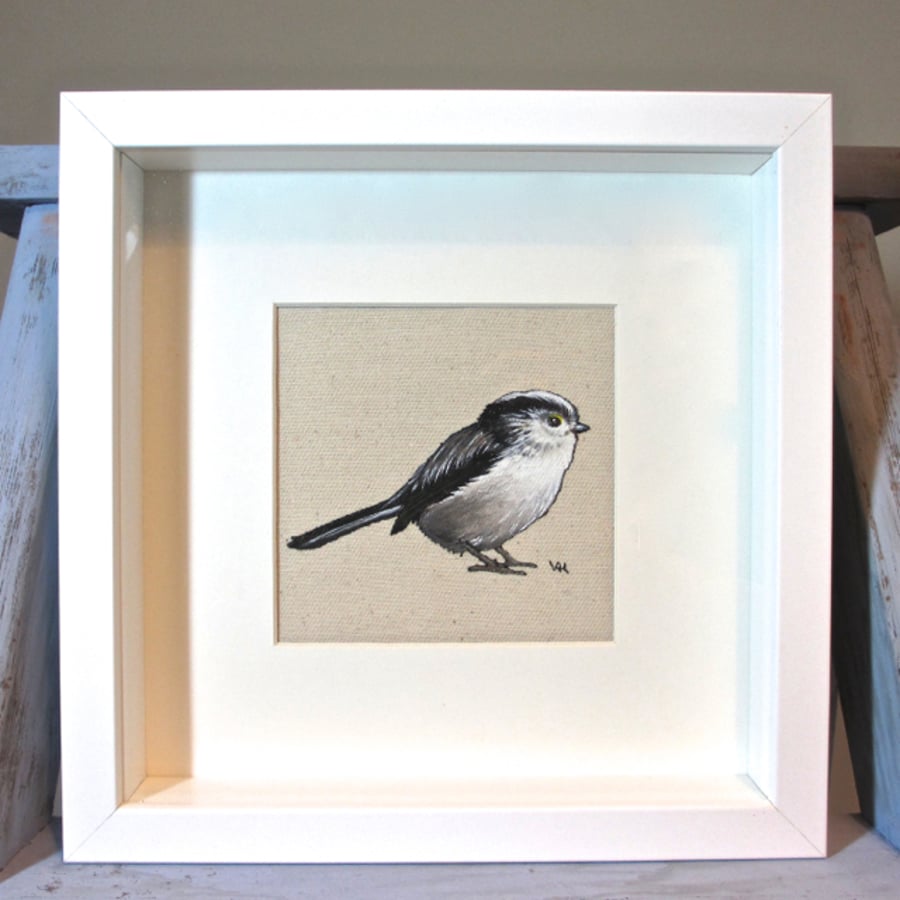 Long-tailed tit Painting - Mounted
