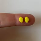 Handmade Polymer Clay Micro Studs (Lemon)