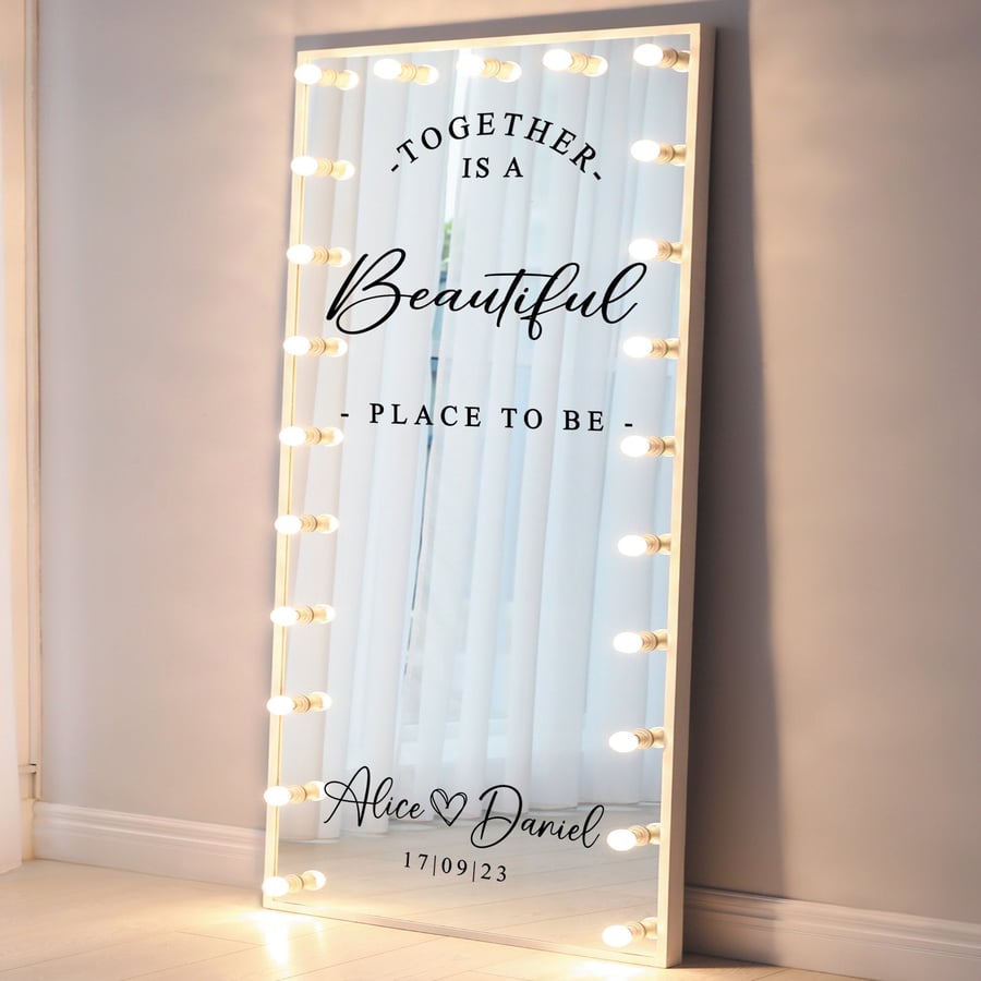 Together Is A Beautiful Place - Personalised Wedding & Anniversary Party Welcome