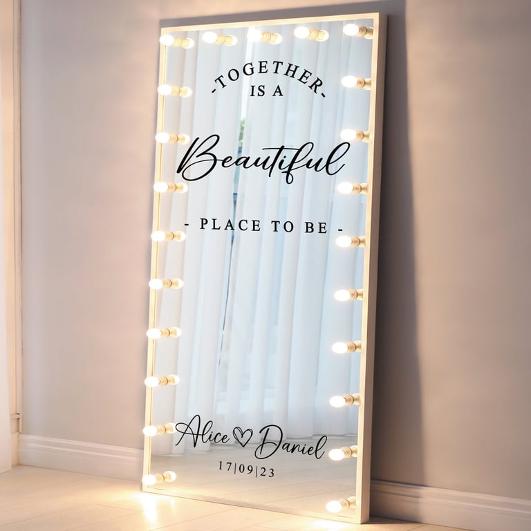 Together Is A Beautiful Place - Personalised Wedding & Anniversary Party Welcome