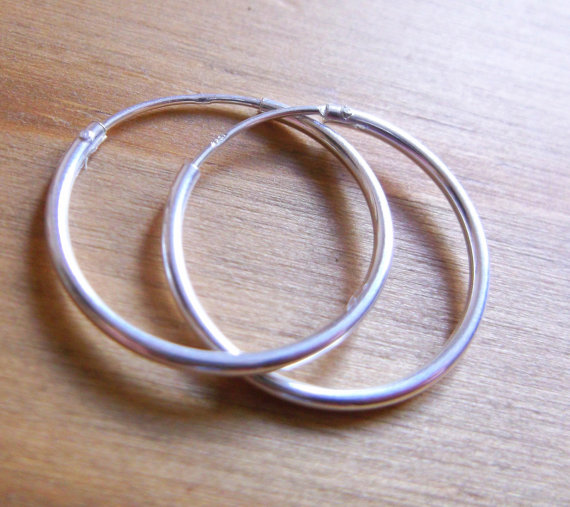 Sterling Silver 20mm Hoop Earrings