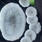 Luxury Resin Tray Set with 6 Coasters – White & Grey Handmade Home Décor Gift