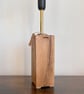 Spalted Oak Table Lamp - Handmade Sculptural Wooden Light UK