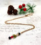 Small crystal Nutcracker pendant in classic red and green christmas jewellery - Image 9