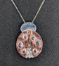 Silver ladybird pendant, Moving jewellery, Silver insect necklace - Image 2