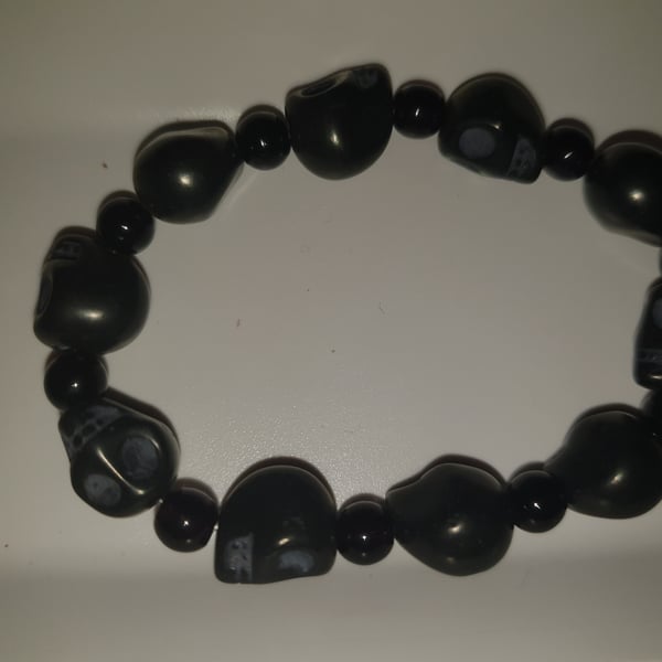 Black skull bracelet