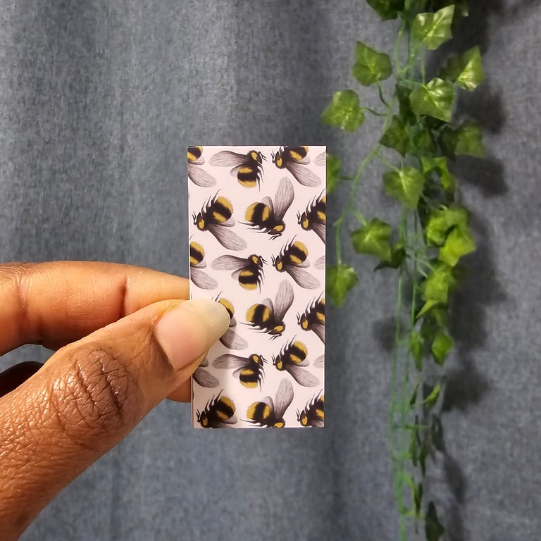 Bee Patterned Magnetic Bookmark