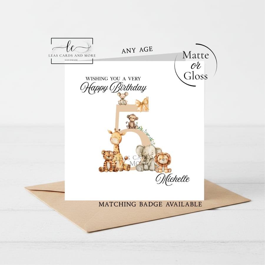 Safari Age Happy Birthday Card