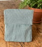 Bottle Green and White Gingham Handmade Insulated Lunch bag 