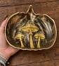 Upcycled Pumpkin Mushroom Trinket Dish – Hand Painted Witchy Autumn Décor