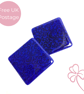 Cobalt Blue Screen Printed Glass Coasters - Image 1