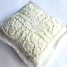 Vintage Linen Pincushion. Hand sewn