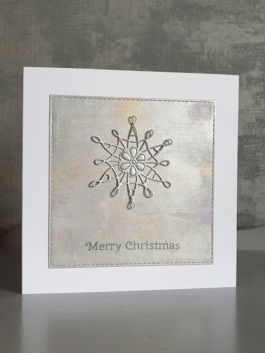 Silver Star Christmas Card
