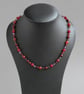 Burgundy Pearl Beaded Necklace - Dark Red Single Strand Necklaces - Jewellery - Image 2
