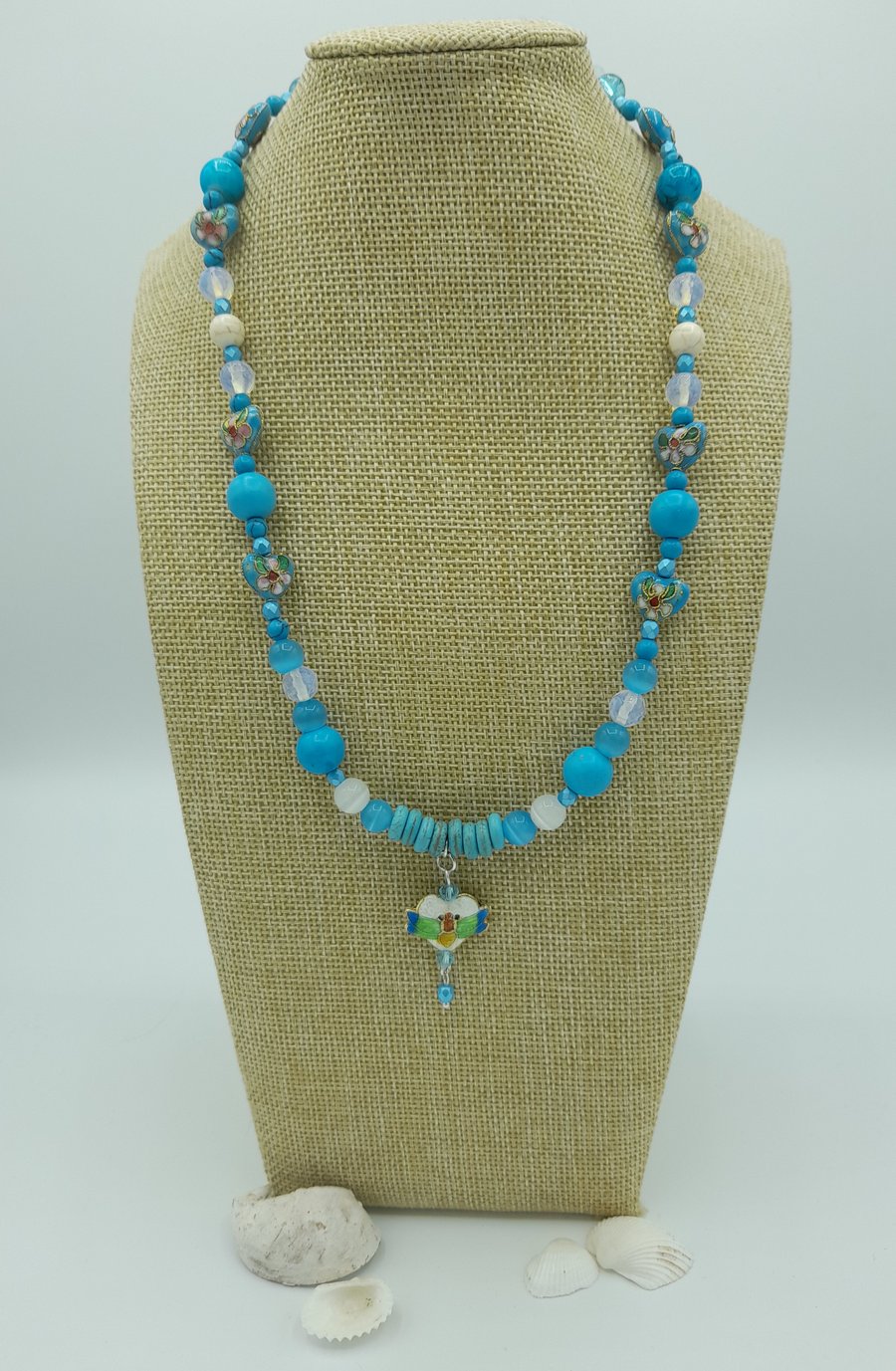 Turquoise bee necklace