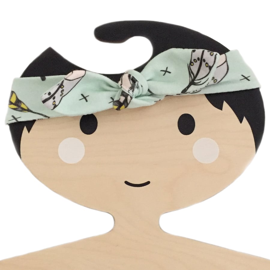Hairband, Baby Headband, Mint, FEATHERS, Organic, Baby Accessories, Gift Idea