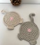 Cute Hand Crochet Cat Butt Coaster, Funny Cat Bum Coasters, Cat Lovers Gift - Image 2